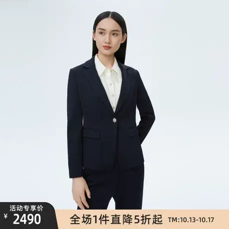 LANCY/朗姿秋季新款短款外套高级感法式通勤职业OL女士上衣商品大图