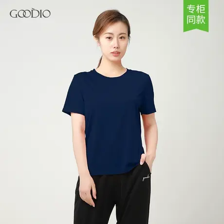 歌帝春夏季80S女士纯色百搭柔顺单件上衣透气韩系唯美舒适薄T恤商品大图