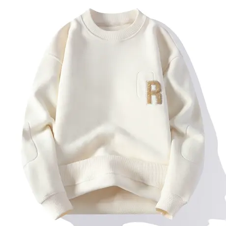 青少年秋冬季加绒加厚卫衣男初中高中学生打底衫帅气大童男装衣服商品大图