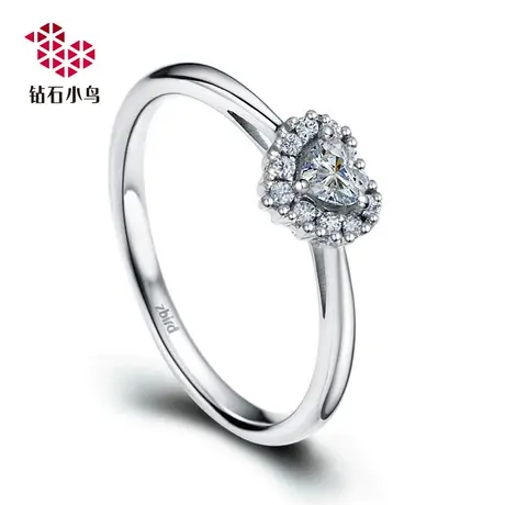 Zbird/钻石小鸟18K金戒指-心之爱-结婚钻戒心形女款婚戒-RDN84商品大图
