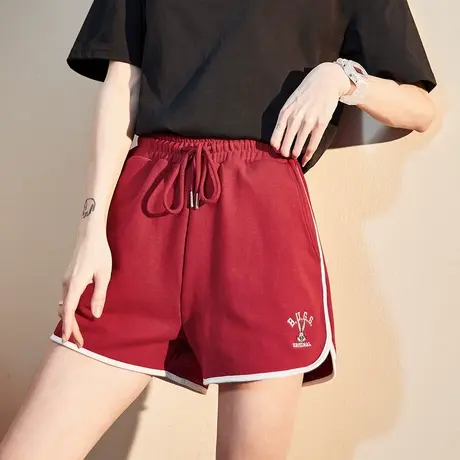 唐狮夏季黑色短裤女家居裤百搭显瘦运动短裤休闲宽松卫裤潮流图片