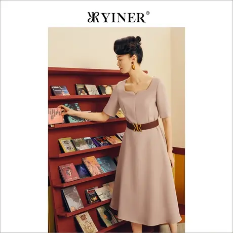 【1996系列】YINER音儿女装夏季优雅显瘦A字型气质连衣裙商品大图