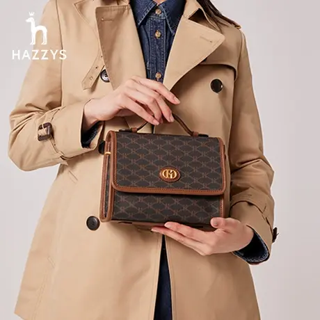 【商场同款】Hazzys哈吉斯托特包女士经典复古新款斜挎通勤单肩包商品大图