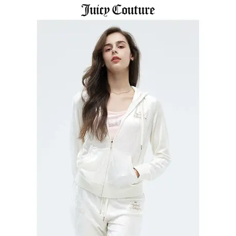 Juicy Couture橘滋外套女春季新款美式运动轻奢烫钻天鹅绒上衣商品大图