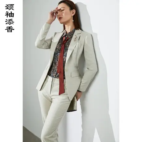 颈袖添香2023春秋装新款女装气质职业装小西装正装时尚西服女图片