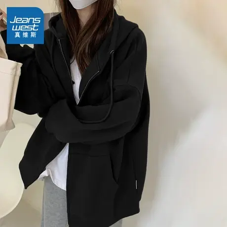 KHV真维斯外套女春秋2025新款秋冬穿搭女装上衣早秋卫衣开衫秋装图片