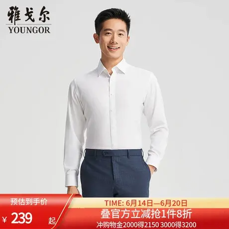 【商场同款】雅戈尔男士长袖衬衫春季新款官方商务休闲长袖衬衫男图片