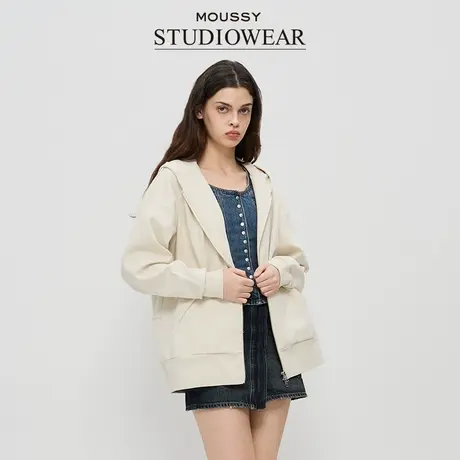 MOUSSY x STUODIOWEAR 24夏季新品美式卫衣连帽外套028HAA90-2511图片