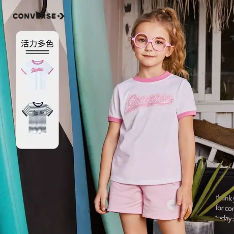 Converse匡威儿童装女童短袖T恤2025夏季新款大童洋气女孩半袖潮图片