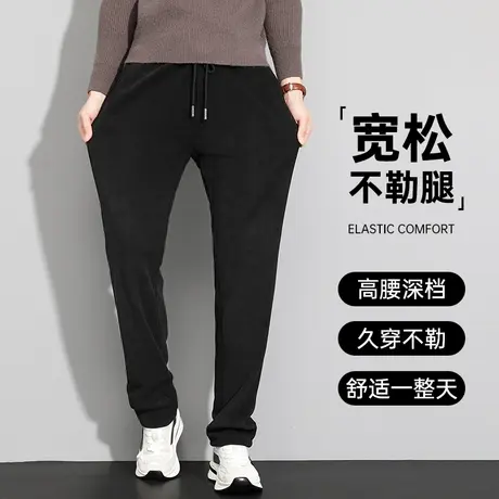 男士休闲裤秋季2023新款雪尼尔灯芯绒裤秋冬中年爸爸宽松直筒裤子商品大图