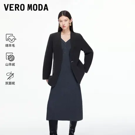 Vero Moda毛呢大衣2025冬季新款含绵羊毛山羊绒双面呢32544S007商品大图