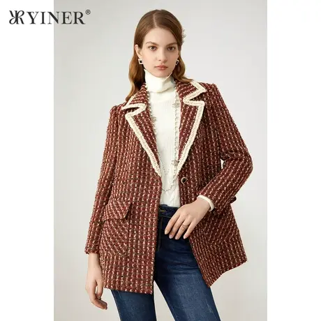 *【粗花呢】YINER音儿奥莱女装冬季短外套8C61510106商品大图
