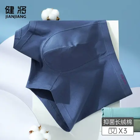 健将男士内裤男生纯棉四角短裤抗菌透气运动青少年平角裤秋冬新款图片