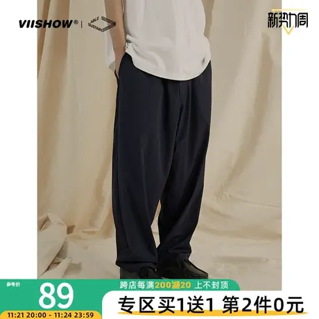 VIISHOW休闲裤男士潮牌春季新款日系宽松机能工装裤舒适直筒裤子商品大图