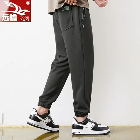 夏天冰丝裤子男款夏季薄款束脚休闲裤工装哈伦男士速干运动裤子男商品大图