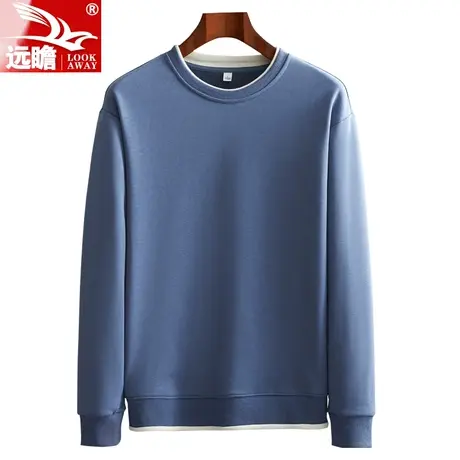 春季卫衣男士圆领春秋款男装2022新款百搭上衣春款潮流打底衫t恤商品大图