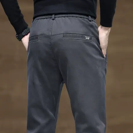 男装春秋款弹力直筒商务西装西裤秋冬季男士修身休闲裤子冬天男款商品大图