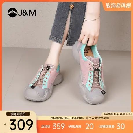 jm快乐玛丽帆布鞋女2023秋季新款户外免系带一脚蹬女鞋百搭休闲鞋商品大图