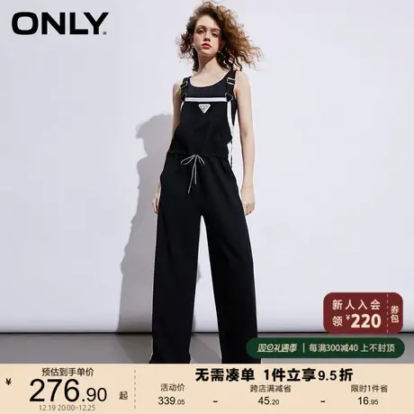 ONLY奥莱2023夏季新款时尚松紧腰可调节肩带背带裤休闲商品大图
