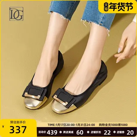 【头层牛皮】浅口单鞋女平底2024新款春季圆头皮鞋舒适软面妈妈鞋商品大图