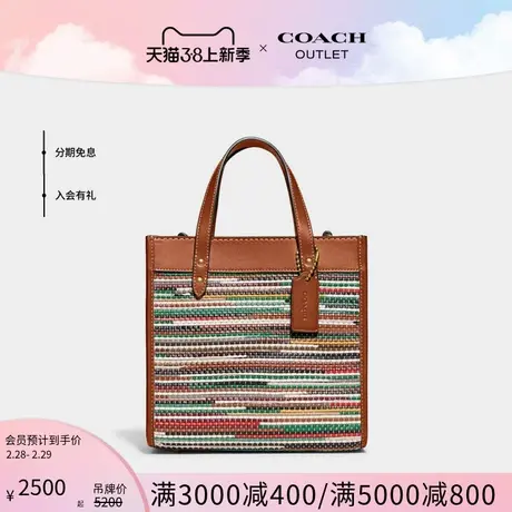 COACH/蔻驰奥莱女士编织FIELD 22号托特包商品大图