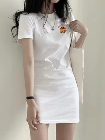 孕妇装夏装上衣夏季时尚拼接卡通印花宽松孕妇连衣裙夏天t恤裙子商品大图