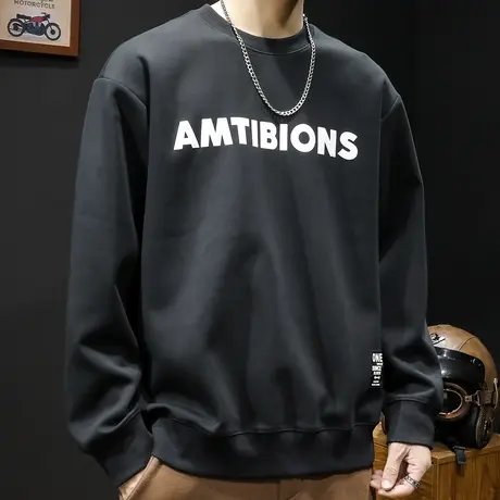 卫衣男秋冬款ins潮牌宽松大码2023新款男士加肥加大上衣长袖秋季商品大图