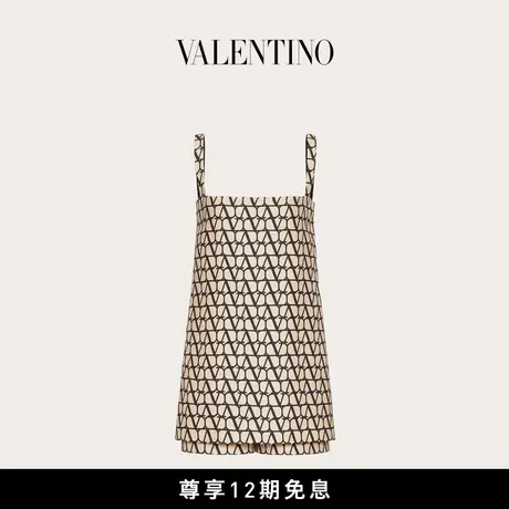 【12期免息】华伦天奴VALENTINO女士V标志 CREPE COUTURE连衣裙裤商品大图