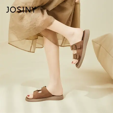 Josiny/卓诗尼拖鞋女软底防滑时尚2024年新款春夏季妈妈凉拖外穿商品大图