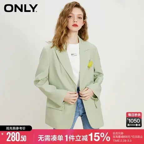 ONLY秋季宽松显瘦西服通勤风短西装外套女|123108002商品大图