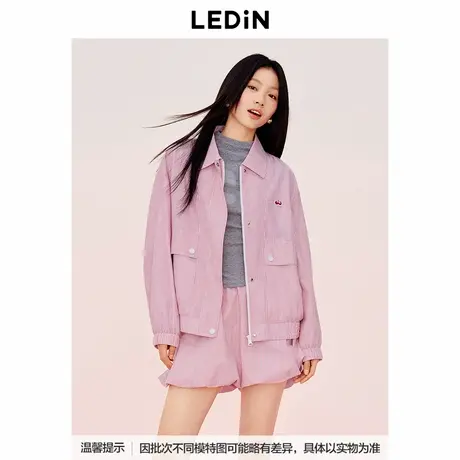 【商场同款】乐町2025春季新款樱桃小标条纹休闲外套女C2BBF1307*商品大图