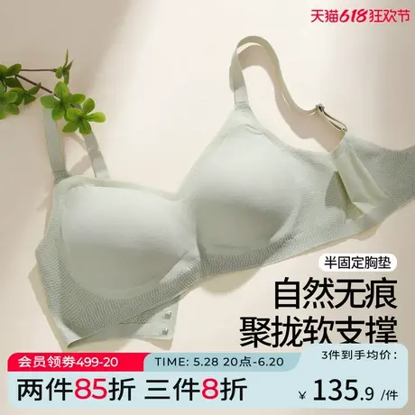 芬怡软支撑小胸聚拢内衣女光面无痕无钢圈舒适无压懒人文胸EV172商品大图