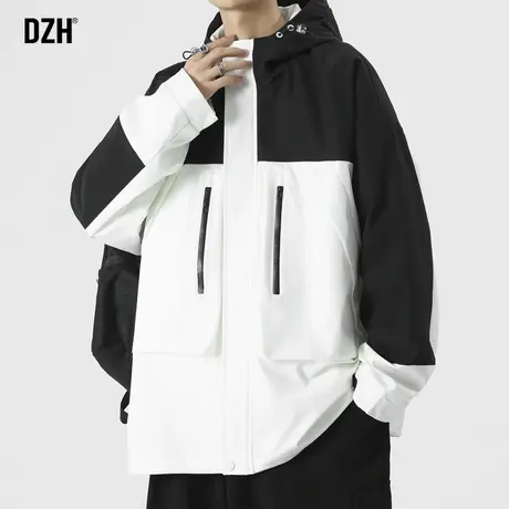 男士美式冲锋衣外套男春秋款户外登山机能风情侣工装夹克2023新款商品大图