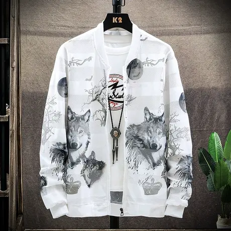 防晒衣服2023新款春秋夏季韩版夹克潮外衣薄款透气帅气男士外套商品大图