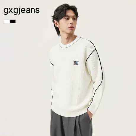 gxg.jeans男装2024年春季新款圆领线衫JFX12000081商品大图