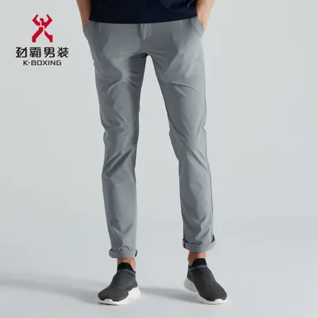 劲霸男装休闲裤舒适宽松直筒裤微弹男士商务纯色长裤子|VQXD2317商品大图