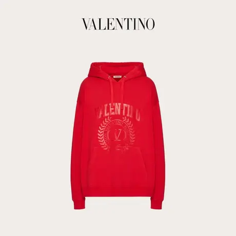 【季末优惠】华伦天奴男士 MAISON VALENTINO LOGO 棉质连帽卫衣商品大图