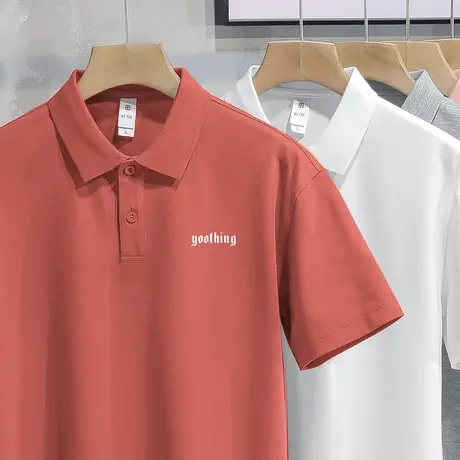 翻领短袖t恤男士polo衫潮流宽松保罗上衣服夏季冰丝凉感有领半袖商品大图
