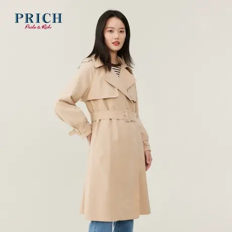 PRICH商场同款风衣新品秋冬新款感长款设计感垂感外套女图片
