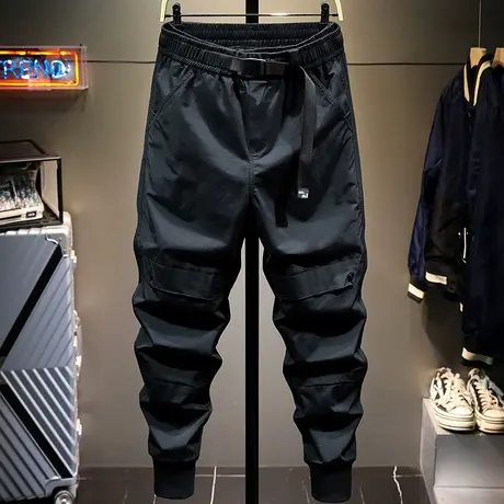 秋季潮牌工装裤子男宽松束脚男士休闲裤百搭潮流日系运动裤子男装商品大图