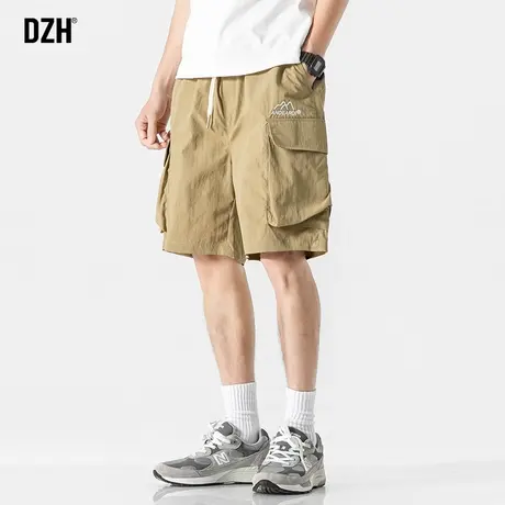 男士工装短裤男夏季休闲卡其色机能五分裤2023新款运动速干裤中裤商品大图