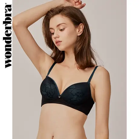 WONDERBRA无钢圈蕾丝聚拢小胸无痕文胸薄收副乳上托内衣商品大图