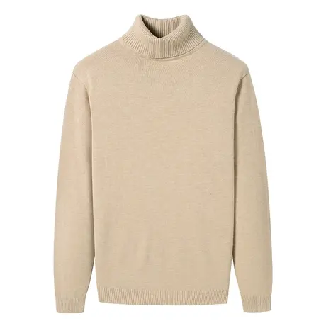 高领毛衣男士加绒秋冬季新款内搭加厚针织衫长领保暖翻领毛线衣服图片