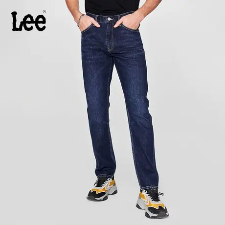 Lee24早春新品726标准中腰直脚男牛仔裤深蓝色潮LMB100726205-389图片