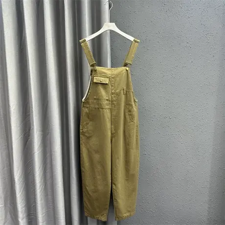 小个子减龄高腰宽松显瘦连体裤女2024春季新款休闲百搭牛仔背带裤商品大图