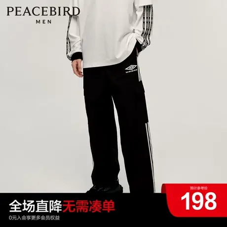 【AIRxPEACE】太平鸟男装茵宝联名系列工装运动长裤男商品大图
