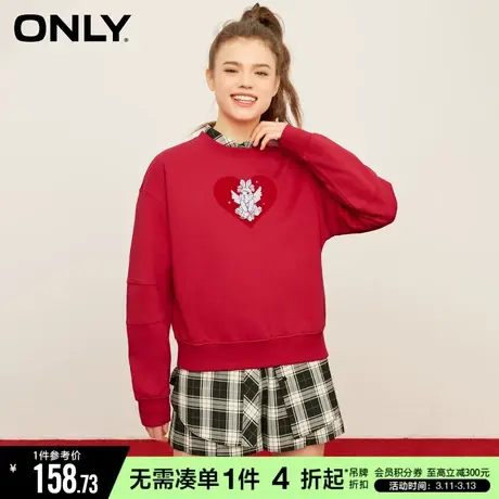 ONLY冬季可爱天使小兔刺绣宽松上衣卫衣女|12319S021商品大图
