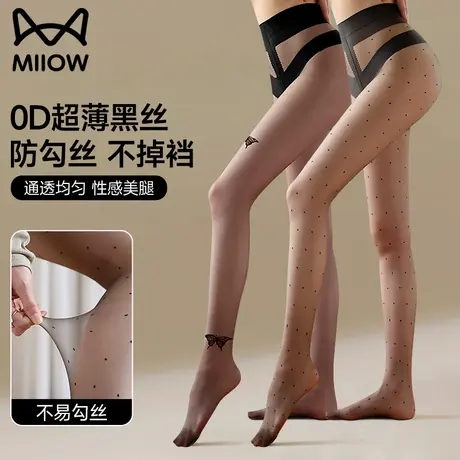 猫人丝袜女薄款防勾丝夏季裸感光腿神器2025新款黑丝0D性感连裤袜商品大图
