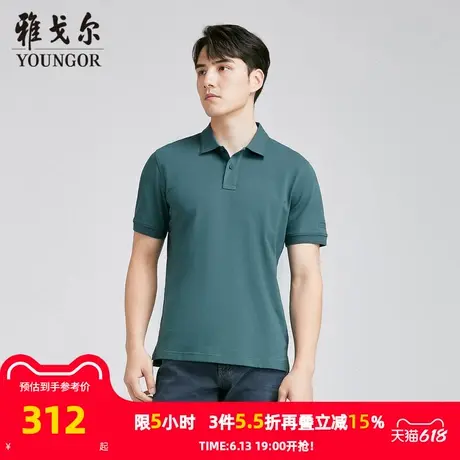 【商场同款】雅戈尔男士短袖T恤夏季新款官方商务休闲短袖男商品大图