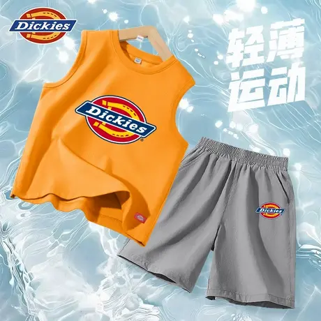 Dickies童装男童套装夏季儿童轻薄速干裤子男孩夏款纯棉运动背心A商品大图